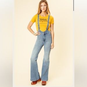 Rolla’s East Coast Flare Denim Overalls